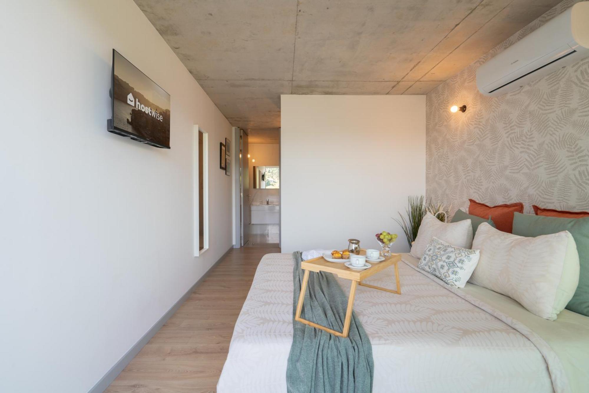 Host Wise - Luxurious Impressive Apartment - Balcony And Pool Vila Nova de Gaia Oda fotoğraf