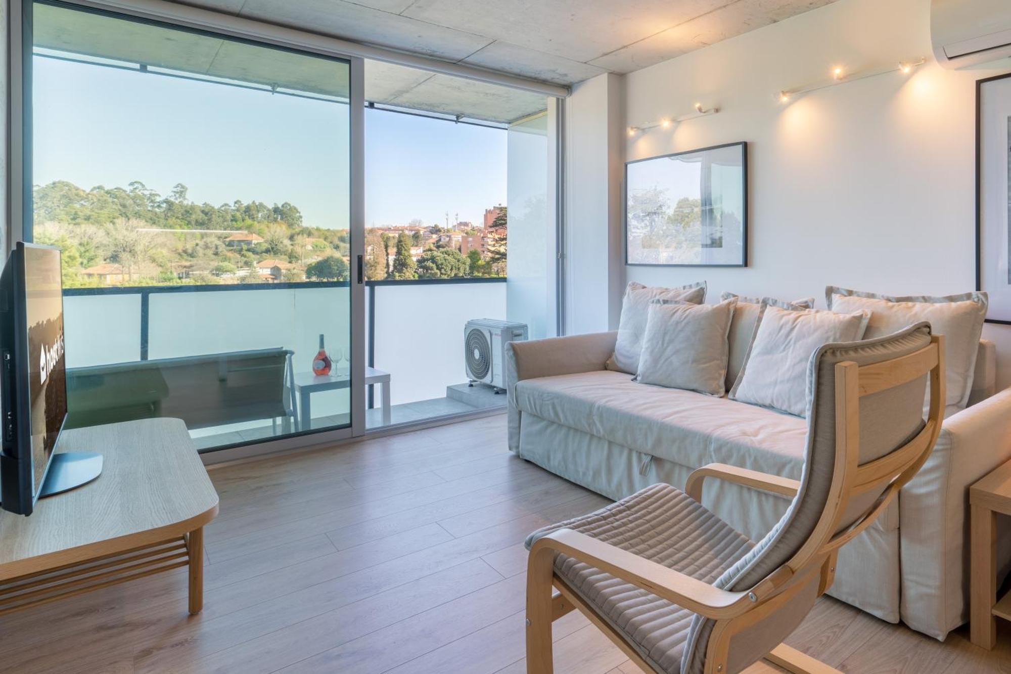 Host Wise - Luxurious Impressive Apartment - Balcony And Pool Vila Nova de Gaia Oda fotoğraf